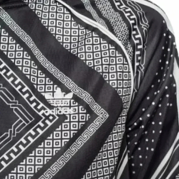 NWT Adidas black and white striped long sleeve casual athletic  jacket XXS - Picture 5 of 6